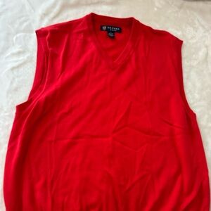 Red Sleeveless Sweater Vest
